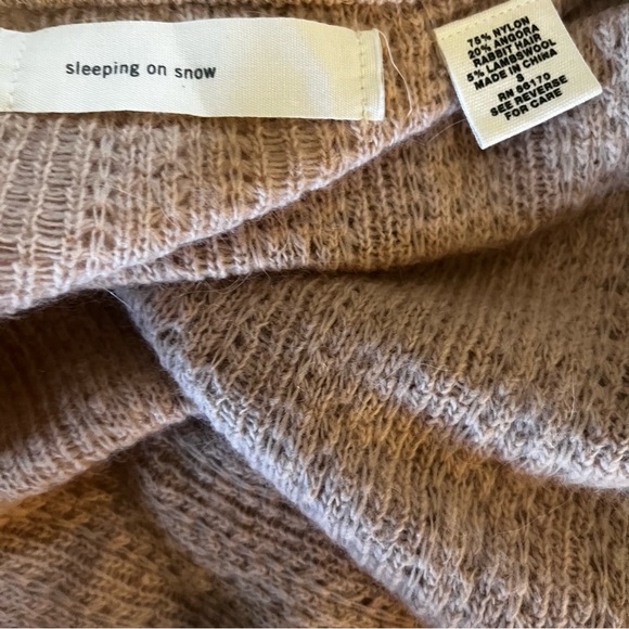Sleeping on Snow duster cardigan angora lambs wool size small nude/dusty rose - Picture 4 of 15
